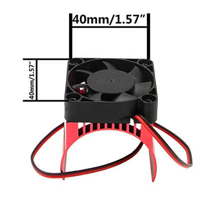ShareGoo RC 40mm 42mm Motor Heatsink with Cooling Fan Electric Engine Heat Sink for 4074 4274 1515 1512 Motor Compatible with Arrma HSP Redcat HPI Traxxas 1/8 RC Car