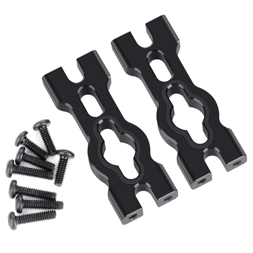 Aluminum Alloy RC Crossbar Body Mounts Compatible with LOSI 1/18 Mini LMT Monster Truck Absorber Upgrade Parts (Black)
