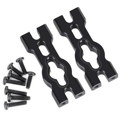 Aluminum Alloy RC Crossbar Body Mounts Compatible with LOSI 1/18 Mini LMT Monster Truck Absorber Upgrade Parts (Black)