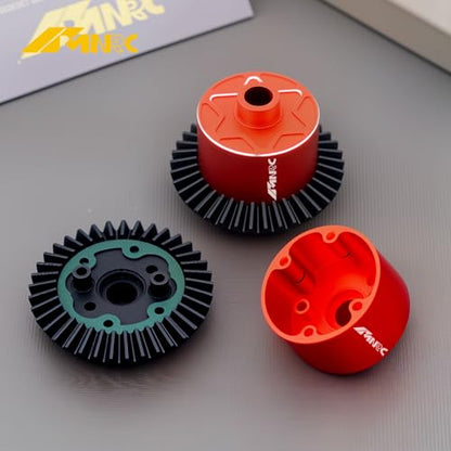 2PCS 37T Main & Input 13T Gear Differential Diff Case Cover for Arrma 1/10 Senton Vorteks Granite Bigrock 3S BLX Typhon 550 Mega Kraton Outcast 4S Upgrades Part Red