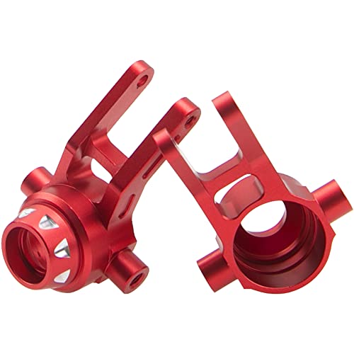 Metal Steering Knuckles Carrier Steering Block Upgrades Parts Compatible with Arrma 1/8 Infraction 4X4 MEGA/Vendetta 4X4 3S BLX RC Car (Red)