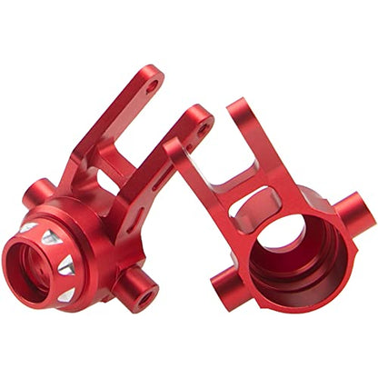 Metal Steering Knuckles Carrier Steering Block Upgrades Parts Compatible with Arrma 1/8 Infraction 4X4 MEGA/Vendetta 4X4 3S BLX RC Car (Red)
