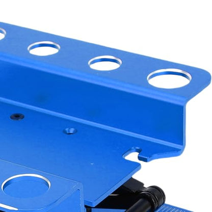 CHICIRIS RC Car Repair Work Stand, Manual Lift Workstation with Anti Slip Pad for 1/8 1/10 /12/16 RC Car, 2.36-5.51 inch Height Adjustment (Black Blue) - color: Black Blue