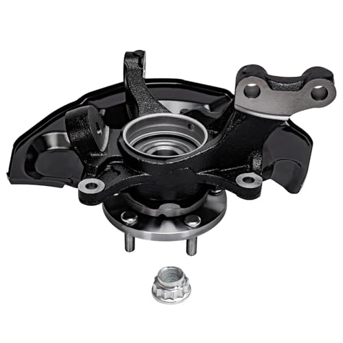 Detroit Axle - 4pc Front Steering Knuckles Kit for 2007-2009 Toyota Camry | 2 Steering Knuckles & Wheel Bearing Hubs 2 Outer Tie Rods 2007 2008 2009 Replacement - size: 4SU48725/Kit