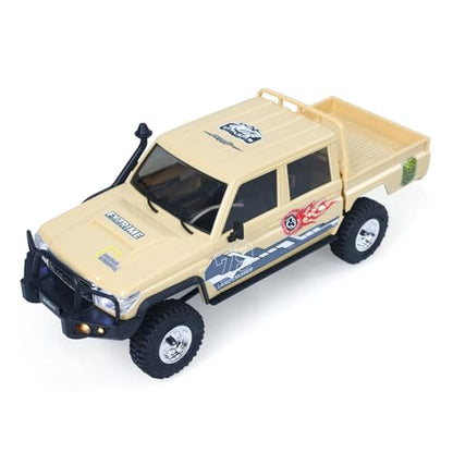 TOUCAN RC HOBBY 1/18 UCX1801PRO Radio Control Crawler RC Off Road Car Pickup Metal Gears ABS Shell Light System Battery RTR No Sounds for Ages 14+ - color: Yellow