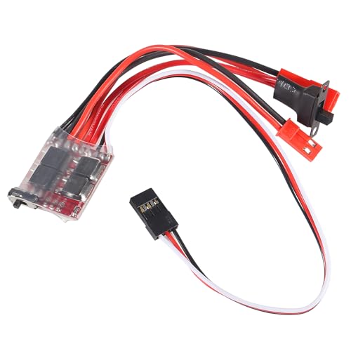 2Pcs 20A Brushed ESC Motor Speed RC 2KHz Forward Reverse Brush Brake 4.8V-8.4V Electric Speed Controller for DIY RC Car Truck Boat Remote Control - size: 2pcs