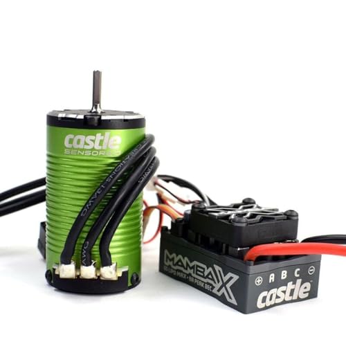 Castle Creations Mamba X SCT Brushless ESC / 1412-3200Kv 5mm Sensored Motor Combo, CSE010015513, Black
