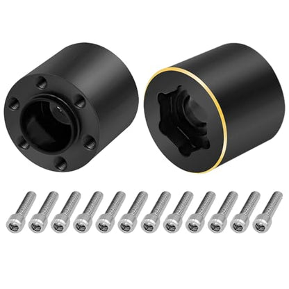 4Pcs RC Brass Weights 12mm Hex Hub Extended Wheel Hub Widen Adapters for 1.9inch Beadlock Wheels Rims Widen Adapter Axial SCX10 90046 TRX4 Wraith Gen7 Gen8 D90 CC01 1/10 RC Crawler (18mm) - color: 18mm