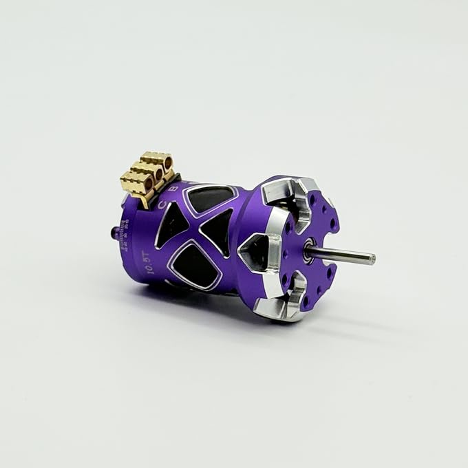 Furitek NANODRIVE 380 – 10.5T Sensored Brushless Motor for 1/10 Drift Cars - Remote Control Car, RC Car Electronics, 1/10 Drift Upgrades (Purple) - color: Purple