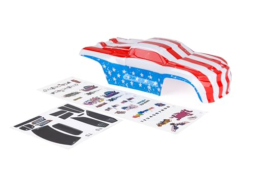 Custom Body Compatible for Sledge 6S 4WD 1/8 Truck Shell Cover (Flag Strip) - color: Flag Strip