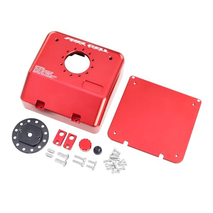 H10 Aluminum Alloy Simulated Cell Receiver Equipment Box Electric Box Fuel Tank for 1/10 RC Crawler Car Vanquish H10 Optic LCG Upgrade Parts (Red) - color: Red
