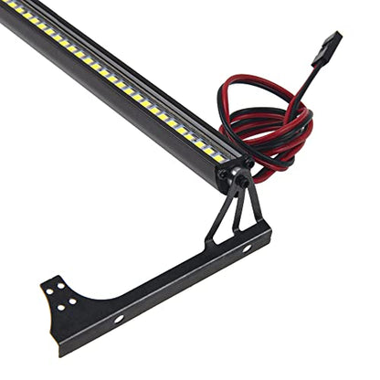 5.9" RC 36Led LED Light Bar Roof LED Lamp Body Shell Roof Light Compatible with Traxxas TRX-4 SCX10 90046 D90 SCX10 II CC01 Redcat Gen7 1/10 RC Crawler Car Truck (Wrangler Bracket) - style: Wrangler Bracket