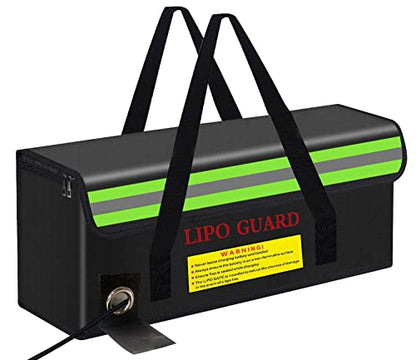 19.3"x5.9"x7.1" Lipo Battery Safe Bag Large Capatity Bag for Ebike RC Lipo Battery Pack Storage Charging Transport,Home Office Travel Fireproof Safe Storage Pouch - size: 490*150*180mm