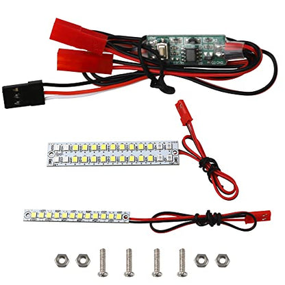 RC LED Light 70mm 58mm Highlight Waterproof Front Rear Bumper Led Strip Compatible with Traxxas MAXX 1/10 RC Crawler Car Upgrade Part