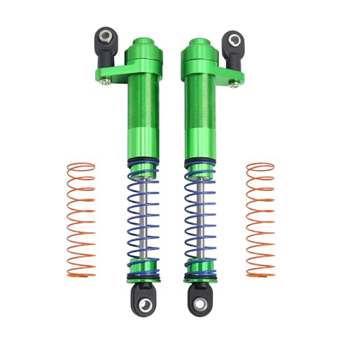 1/10 Metal Adjustable Shock Absorbers Oil Damper 80-100mm for RC Crawler Car Axial SCX10 90046 Capra TRX4 Redcat Gen8 Upgrade (Green 2Pcs) - color: Green 2pcs
