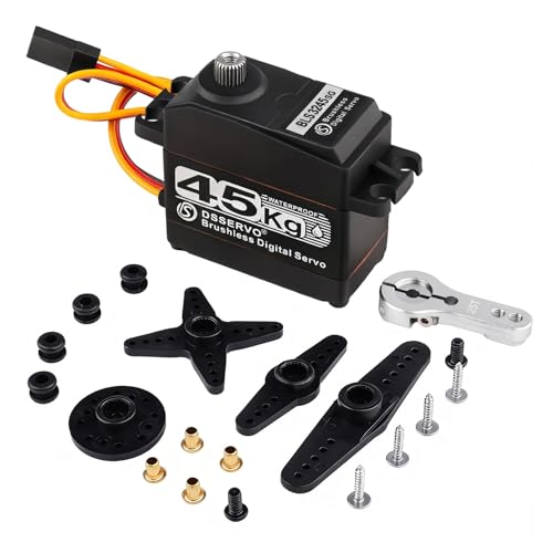 ZOSKAY 45kg Rc Servo Brushless Servo Metal Gear High Torque for TRX4 TRX6 SCX10 III 1/10 RC Crawler Upgrade Parts(45KG-180°)