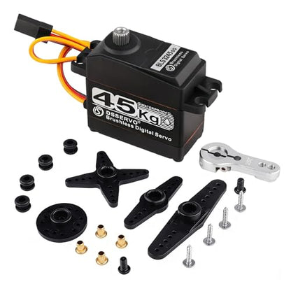 ZOSKAY 45kg Rc Servo Brushless Servo Metal Gear High Torque for TRX4 TRX6 SCX10 III 1/10 RC Crawler Upgrade Parts(45KG-180°)