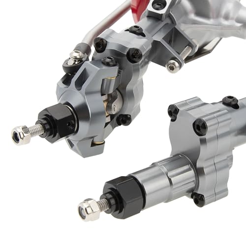 DKKY Portal Axles Kit for Axial SCX10 & SCX10 II 90046 90047 D90 D110 1/10 RC Crawler Upgrades Parts (Titanium) - color: Titanium