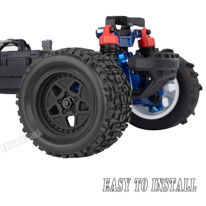 12mm Hex RC Truck Wheels and Tires for 1/18 Granite/1/18 Typhon RC Monster Truck Car,RC Drift Off Road Buggy Rally Truck Tires,4Pcs(Black) - color: Black - (4pcs Wheel)
