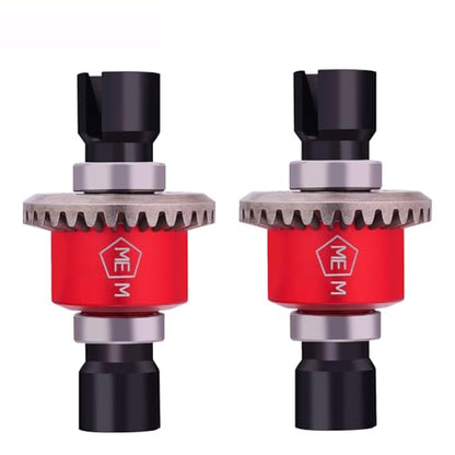 2PCS Alum H16BM Front Rear Differential Diff Gear for 1/16 H16BM H16207 16208 16209 16210 H16 1/14 14301 14302 14209 14210 H14BM Series Upgrades Part Red - color: Red