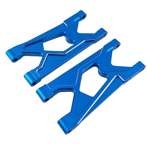 Aluminum Rear Lower Suspension Arms for ARRMA 1/10 Gorgon 2WD (Blue) | 4X2,Monster Truck,ARA330751,CNC Machined,Swing Arms,Heavy Duty,High Strength,Precision Fit,Wear Resistant,RC Upgrade - color: Blue