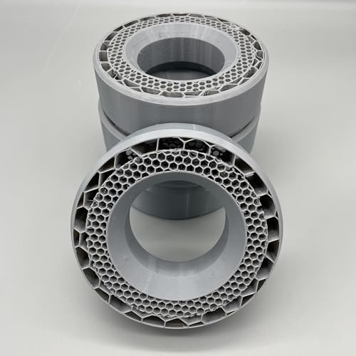 (4 Pack) 2.2 x 5.25 inch 3D Printed Wheel Tire Inserts for 1/10 Scale RC Crawler (Soft) - style: Soft