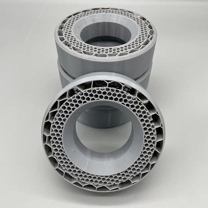 (4 Pack) 2.2 x 5.25 inch 3D Printed Wheel Tire Inserts for 1/10 Scale RC Crawler (Soft) - style: Soft
