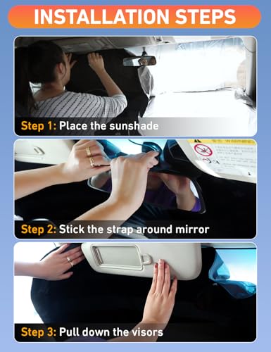 EcoNour Windshield Sunshade Compatible for Lexus RC Coupe 2015-2022 2023 2024, Sun Visor for Front Windshield & Window Sun Shade Cover, UV Heat Blocker & Protector, Car Accessories