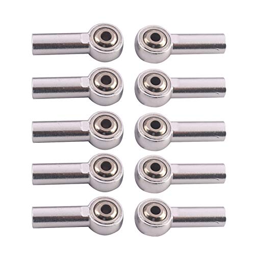 10Pack Vgoohobby Aluminum M3 Link Rod Tie Rod End Ball Head Joint Holder Compatible with Axial Redcat HSP Traxxas HPI 1/10 RC Car Truck DIY Robot Boat Airplane (26mm)
