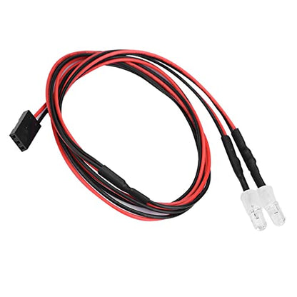 Pilipane RC LED Light Kit, 2PCS 5mm RC Headlight Accessories, RC Car Truck Lights, High Brightness White LED Lights for 1/10 RC Car Drift Truck Crawler, 27.6 Inch Wires, 5-11V