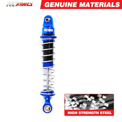 RCAWD Aluminum Shock Absorbers with Spare Springs Front Rear 6pcs for Losi 1/10 Baja Rey Hammer Rey U4 Upgrade Parts (Dark Blue) - color: dark blue