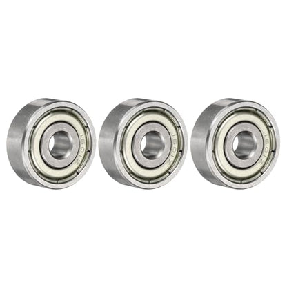 uxcell 3 Pcs 1601ZZ Deep Groove Ball Bearing 3/16" x 11/16" x 1/4" Double Metal Sealed, Chrome Steel Bearings - size: 1601ZZ 3/16" x 11/16" x 1/4"