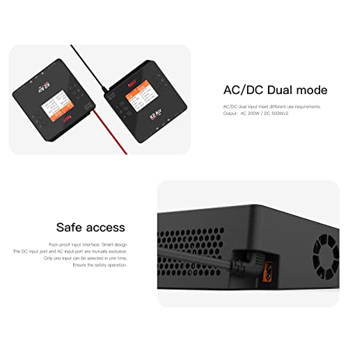 ISDT K2 AIR Lipo Battery Balance Charger Discharger 1-6S AC 200W DC 500Wx2 20A Smart Charger for Life, Lilon, LiPo, LiHv/Pb/NiMH Battery Balance Charger