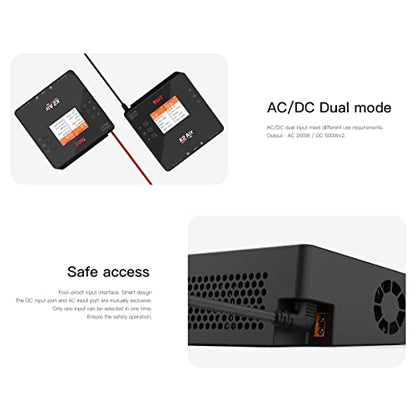 ISDT K2 AIR Lipo Battery Balance Charger Discharger 1-6S AC 200W DC 500Wx2 20A Smart Charger for Life, Lilon, LiPo, LiHv/Pb/NiMH Battery Balance Charger