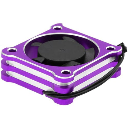 ShareGoo Alloy Brushless Motor ESC Cooling Fan Heatsink 28000RPM 5V-7.4V for Hbywing XeRun XD10 PRO ESC Series (Purple)_ - color: Purple