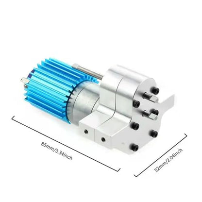 CNC Metal Transfer Gearbox & 370 Motor Set, High Torque Transmission Upgrade for WPL C14 C24 B14 B36, MN D90 MN99S, Q60 1/16 RC Truck (White) - color: White