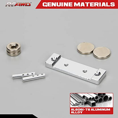 RCAWD for 1/24 Axial SCX24 Upgrades Magnets Body Post, Body Mount Aluminum Parts for AXI90081 AXI00001 AXI00002 AXI00005 AXI00006 Silver - color: Silver