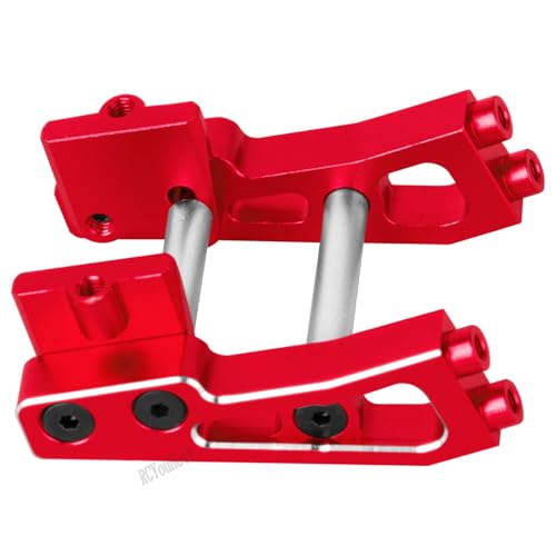 RC Aluminum Adjustable Wing Mount Upgrades Part for 1/14 Typhon Grom 223S (ARA2306,ARA2306s,ARA2106) RC Car,Adjustable Wing Mount Hops Up,Red - color: Red-(upgrades Part）