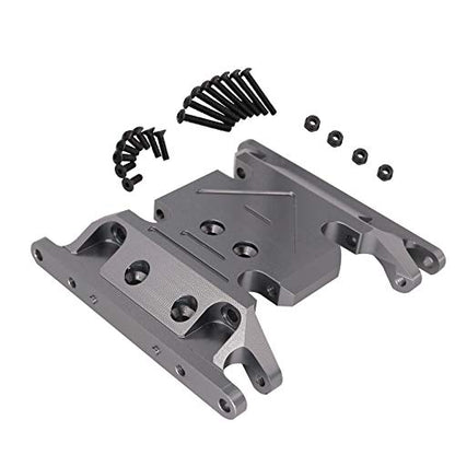 Aluminum Alloy Gearbox Base Center Skid Transmission Plate for AXIAL SCX10 II 1/10 RC Rock Crawler Car Upgrade Parts (Titanium)