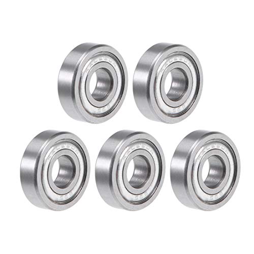 uxcell 695ZZ Deep Groove Ball Bearing 5x13x4mm Double Shielded Chrome Steel Bearings 5-Pack - size: 5mmx13mmx4mm
