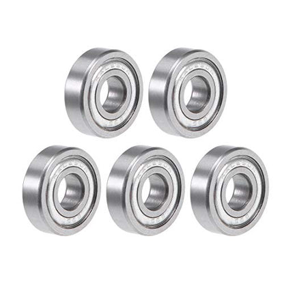 uxcell 695ZZ Deep Groove Ball Bearing 5x13x4mm Double Shielded Chrome Steel Bearings 5-Pack - size: 5mmx13mmx4mm