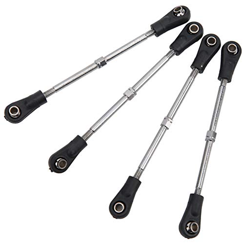 RC Car Steering Rod, 4Pcs Steering Linkage Rod Adjustable, Fit for Monsters Trunk Racing Truck 1/10 RC Model