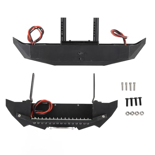 Racing Metal Front Rear Bumper Set Compatible with Axial SCX10 90046 RC Crawler 6061 Aluminum Alloy Collision Kit Mounting Hardware