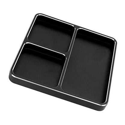 Magnetic Screw Tray RC Repair Tool Aluminum Alloy Screw Tray Metal RC Fitting Disk for Car Boat Model Airplane Storage Solution for Parts Screws (Black)