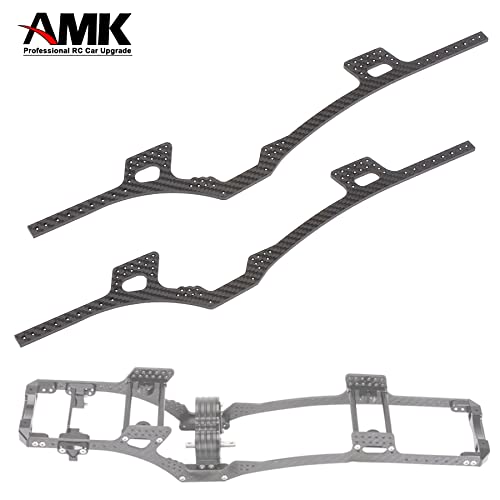 2pcs Carbon Fiber LCG Chassis Rails for 1/10 RC Crawler SCX10 Lower Center of Gravity DIY Upgrade Lightweight Thickened Upgrade Frame Rails - color: 2pcs Carbon Fiber Lcg Chassis Rails