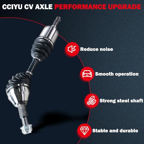 CCIYU CV Axle Shaft Assembly for Dodge Nitro 2007-2011 - Replace# NCV12065 | for Jeep Liberty 2008 2009 2010 2011 2012 - Front Left - only with 4WD - size: 17-9618