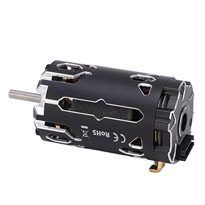 Changor 17.5T RC Sensored Brushless Motor Lightweight Durable for 1/12 1/14 Scale RC Car Black Silver Finish