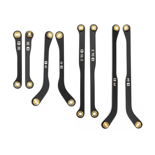 High Clearance Links Set for SCX24 GX470, Steel Links Set, Upgrade Parts for SCX24, 1/24 RC Crawler Car Upgrade Accessories, Black - size: For GX 470