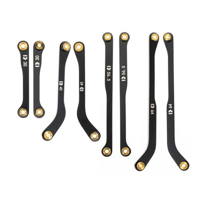 High Clearance Links Set for SCX24 GX470, Steel Links Set, Upgrade Parts for SCX24, 1/24 RC Crawler Car Upgrade Accessories, Black - size: For GX 470