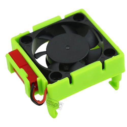 VXL-3s ESC Motor Cooling Fan Upgrades Part for 1/10 Slash/Rustler/Stampede VXL 4X4 2WD,High Velocity Fan Heatsink Hops Up,Replace #3340,Green - color: Green/for 2wd4wd